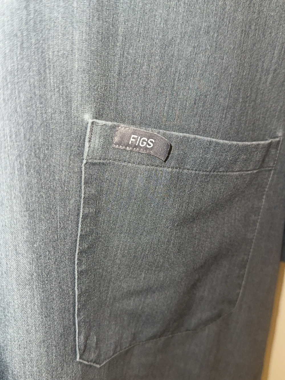 FIGS V-neck Scrub Top in Heather Gray - Picture 3 of 3